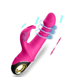 360° rotating and thrusting vibrator with clit vibration v7