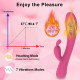 7 frequencies rabbit vibrator with 42°c heating v8