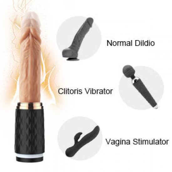 7 telescopic patterns & 7 vibrating modes realistic dildo thrusting sex machine