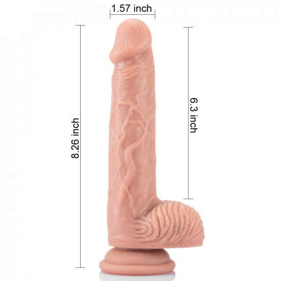 8 inch dual density realistic suction cup dildo