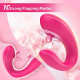 2 in 1 thrusting dildo vibrator with 10 tapping & vibrating modes - swan