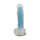 dex - 6 inch colorful jelly realistic suction cup dildo - bleu