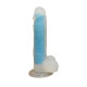 dex - 6 inch colorful jelly realistic suction cup dildo - bleu