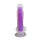 dex - 6 inch colorful jelly realistic suction cup dildo - purple