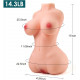 double d realistic anus and vagina torso masturbator - 14.5 lb
