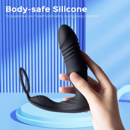 luca - thrusting prostate massager with cock ring 