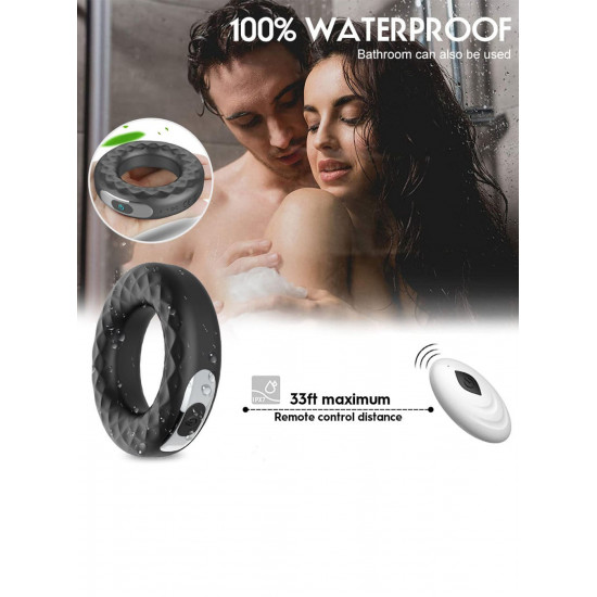 pr1 1.6 inch wireless remote control 10 frequency vibration cock ring waterproof