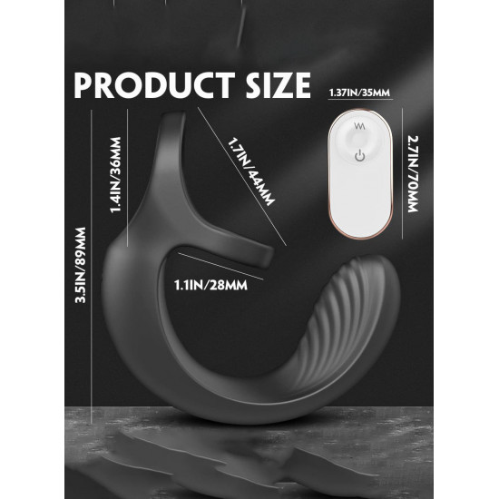 pr10 3 in 1 prostate stimulation vibrating cock ring remote control waterproof