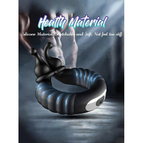 pr13 adjustable 10 frequency vibration cock ring waterproof couple sex toy