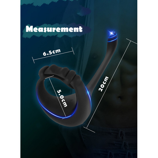 pr4 cock ring 3 in 1 wireless remote control 10 frequency vibration male sex toy